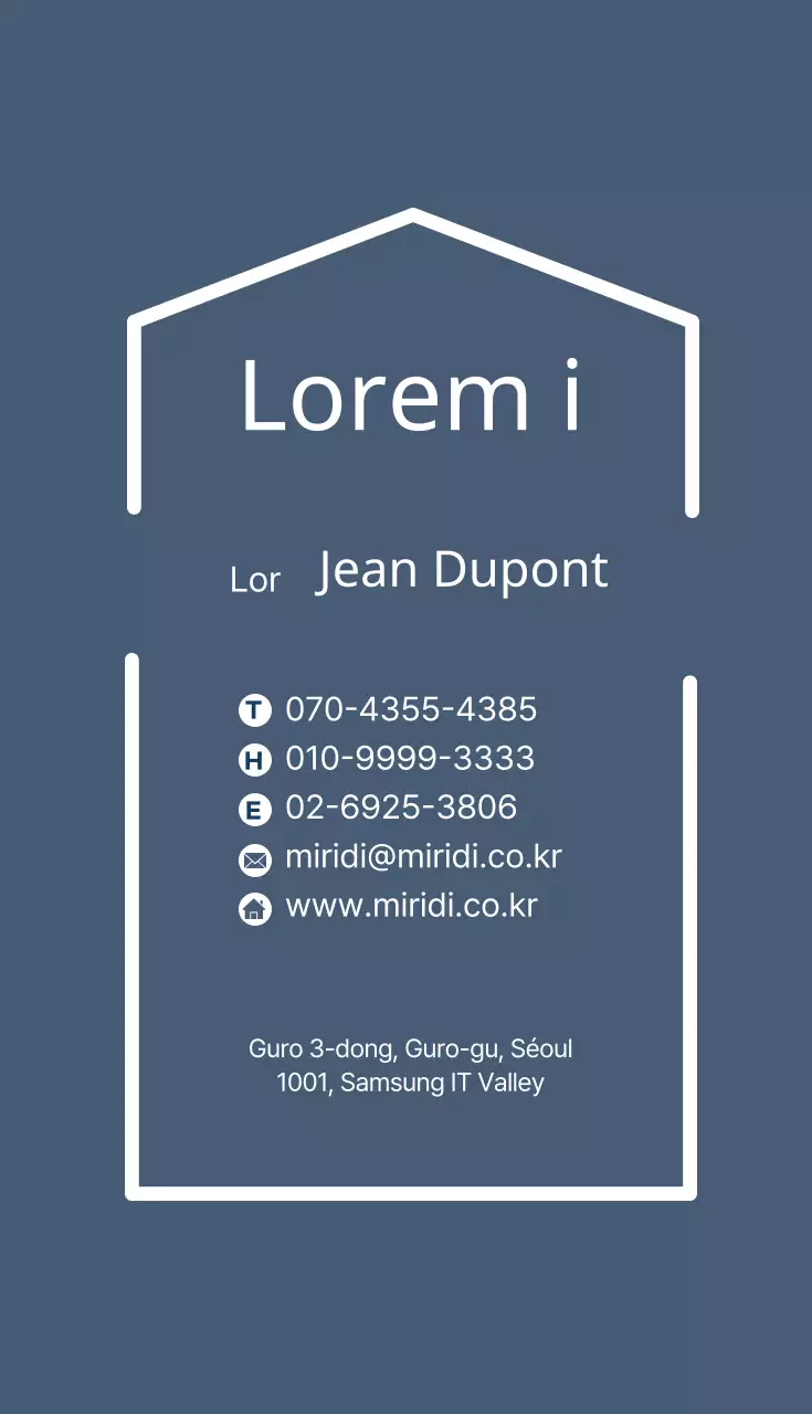 Illustration blanc marine logo carte de visite immobilier