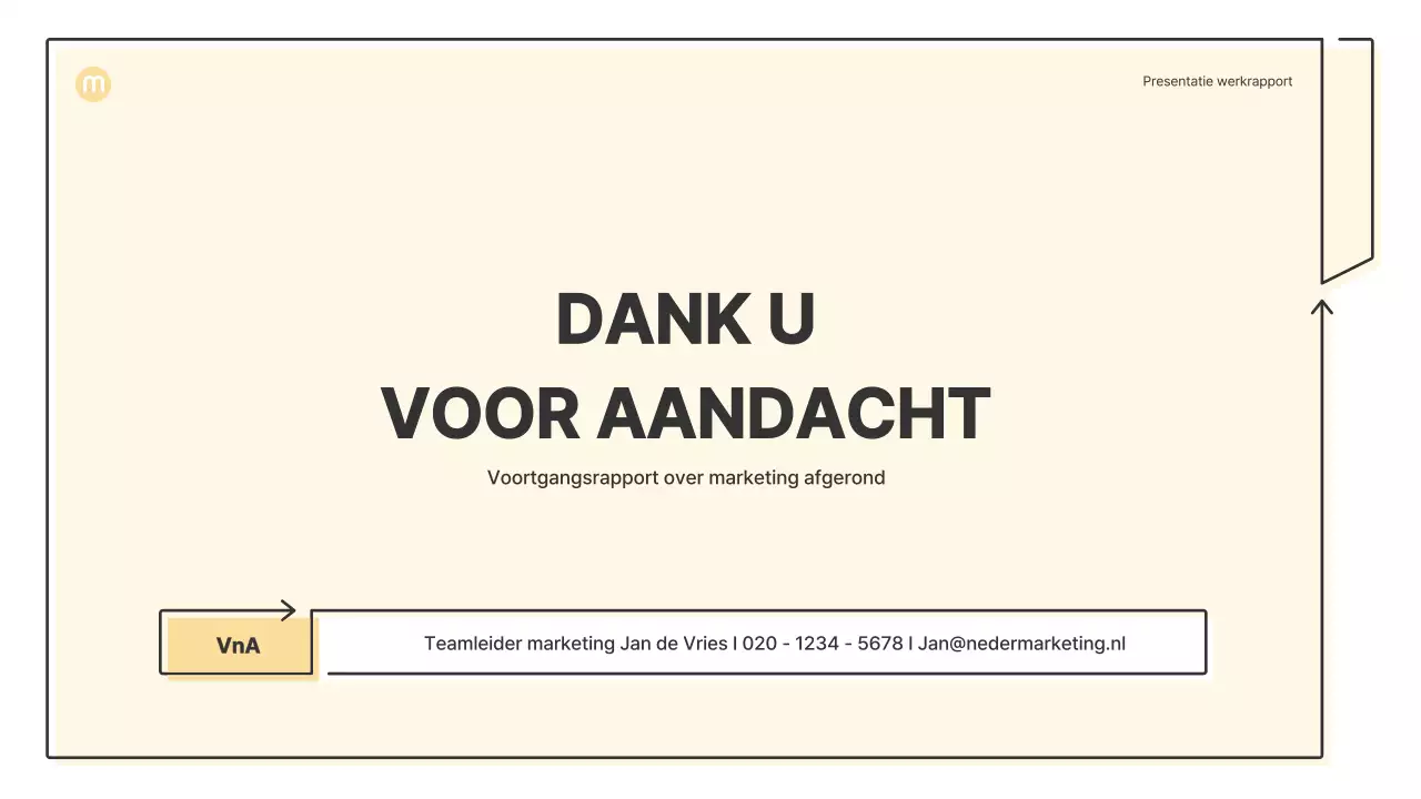 Puntvormen met pijlen in lichtgeel Zakelijk presentatiepakket