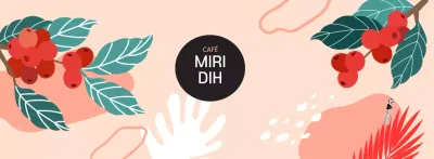 Bunte und niedliche Kaffee-Illustrationen für Kaffeehaus-Tassenhalter