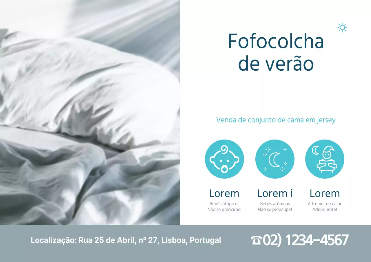 Venda de edredões de verão