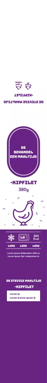 Paarse eenvoudige pictogrammen Pilaf Bento doos