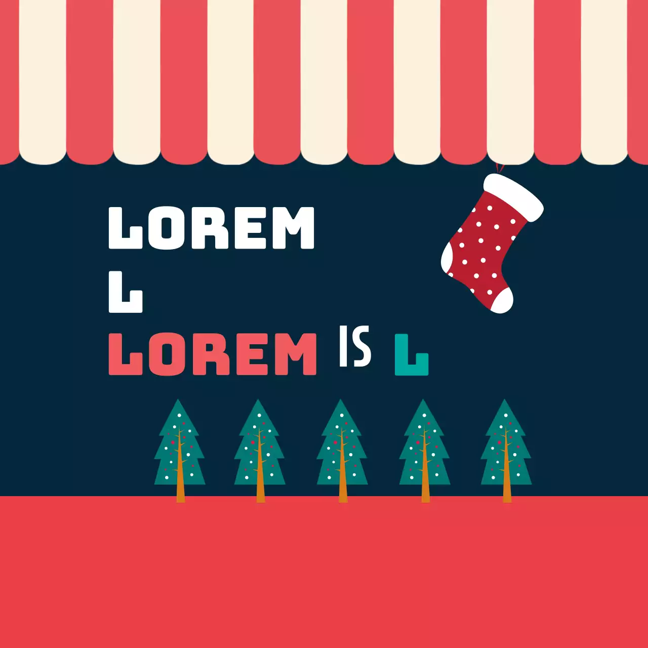 Rode en marineblauwe geïllustreerde kerstetiketten