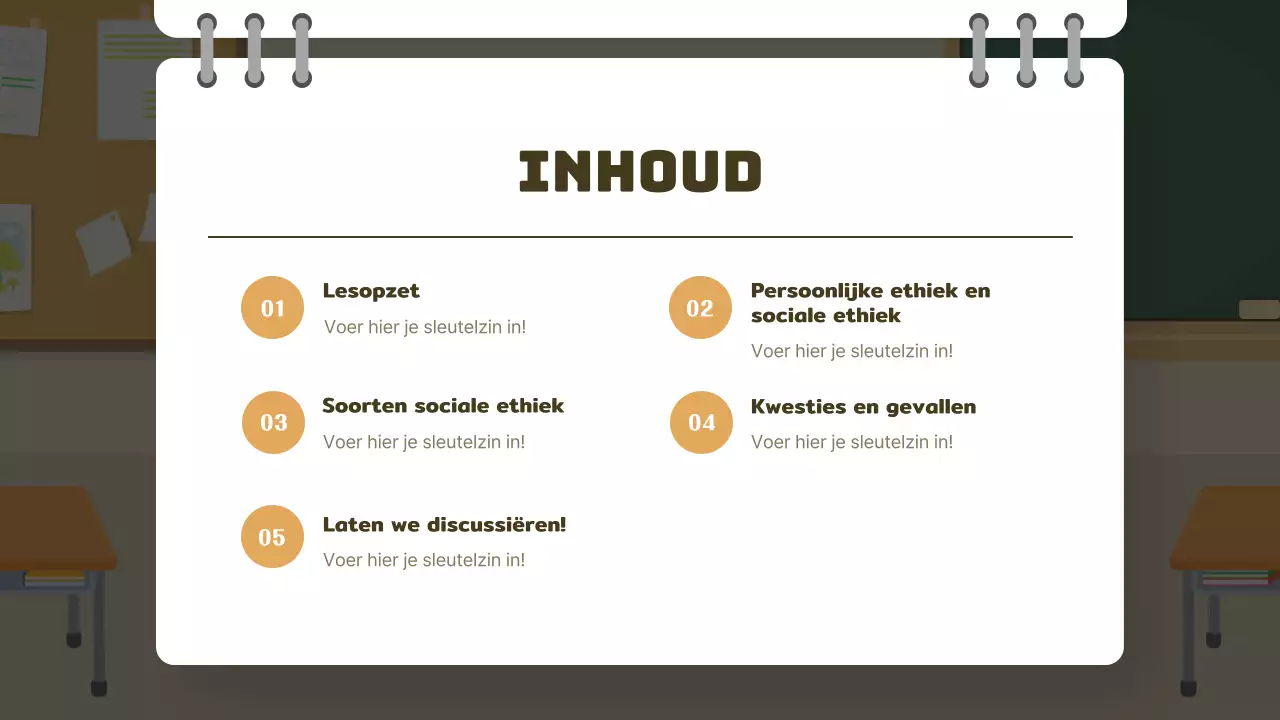 Geel en Groen Klasconcept Ethiekles