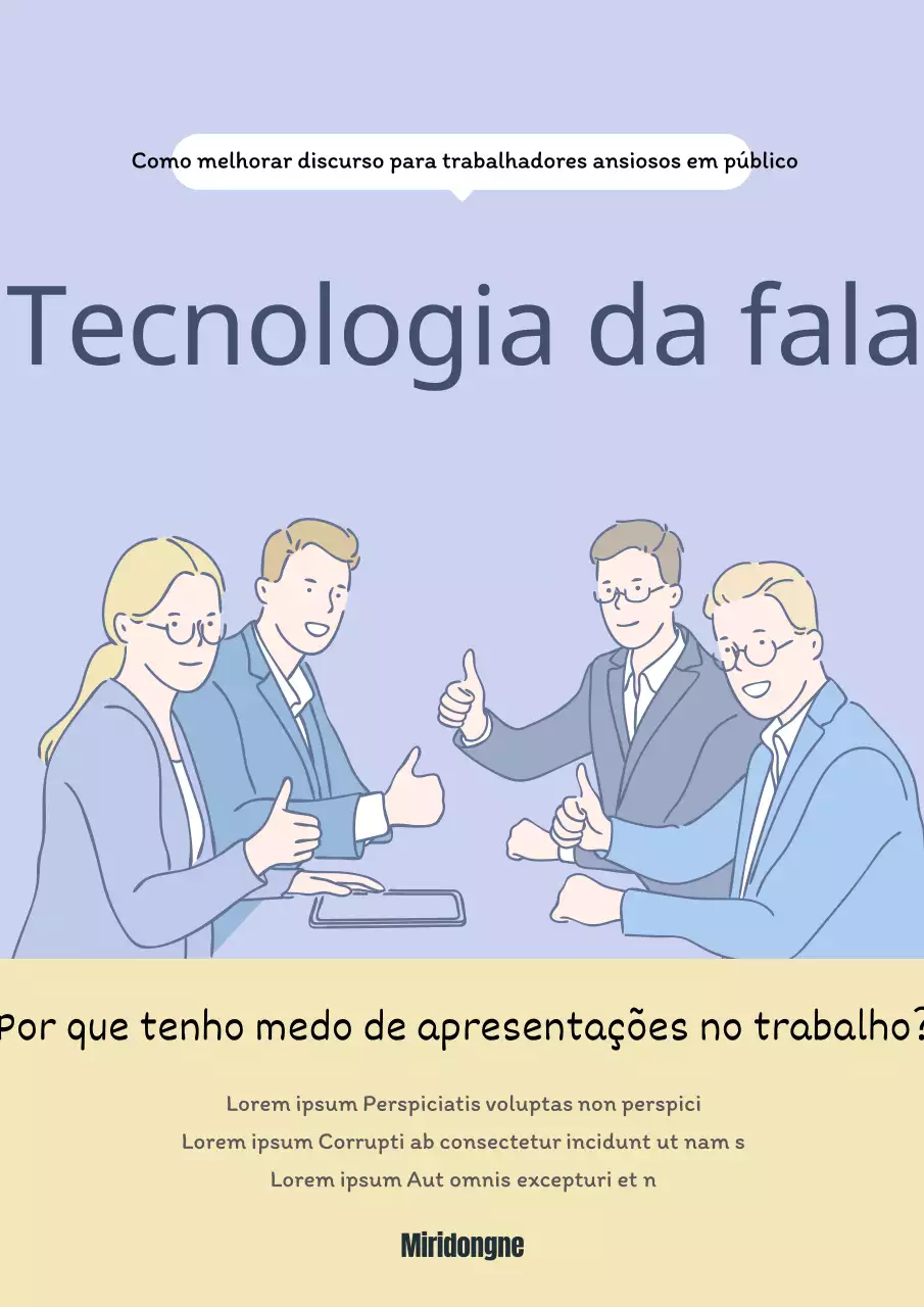 Capa de livro de competências orais simples em lilás e amarelo