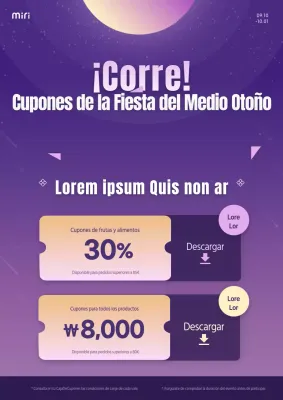 Cupón de descuento mensual