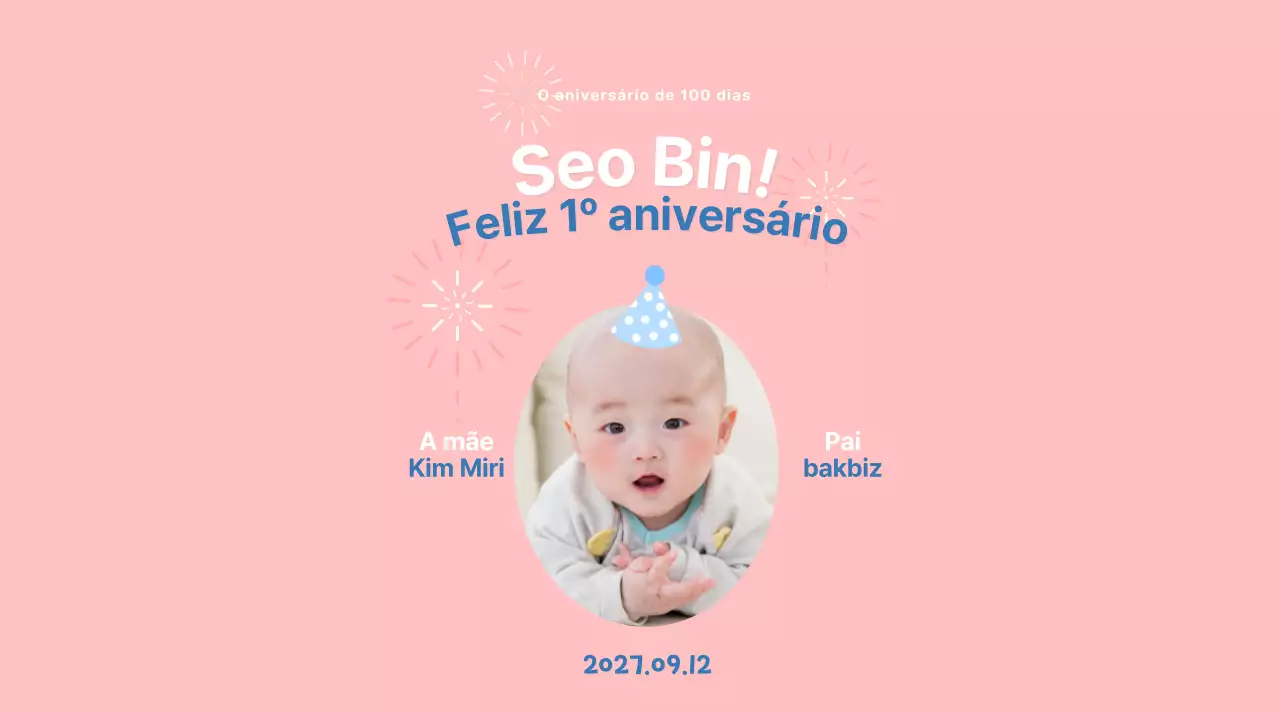 Moldura para fotografias do centésimo aniversário em tons pastel