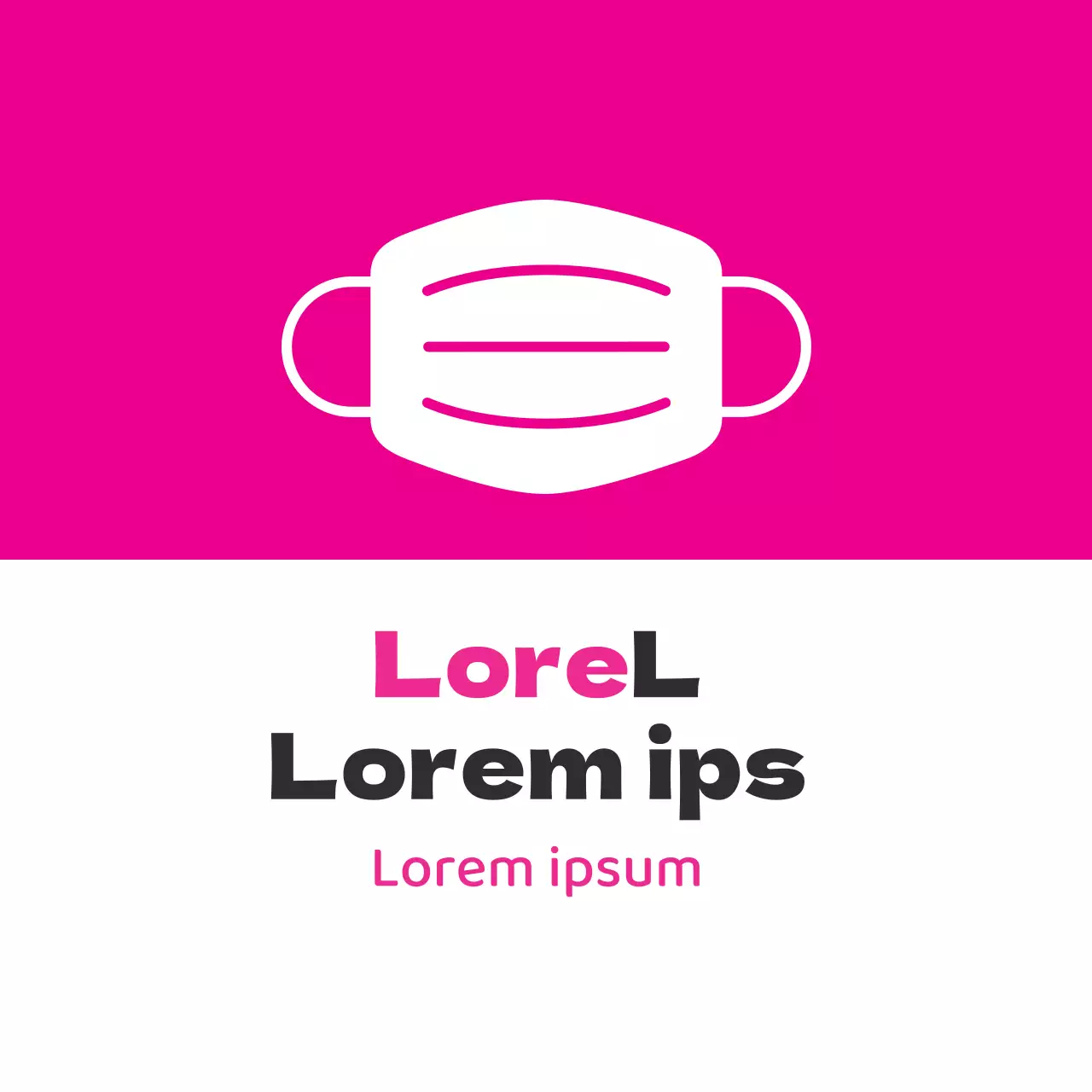 Comment porter un masque corona illustré rose