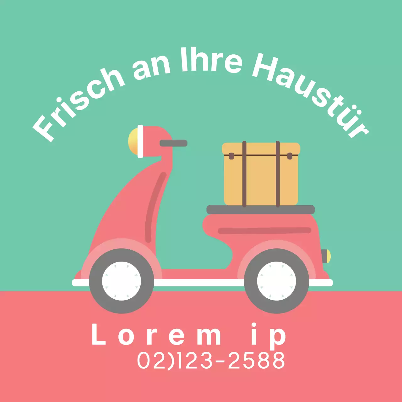 Rosa-grüne Illustration saubere Lieferung Förderung