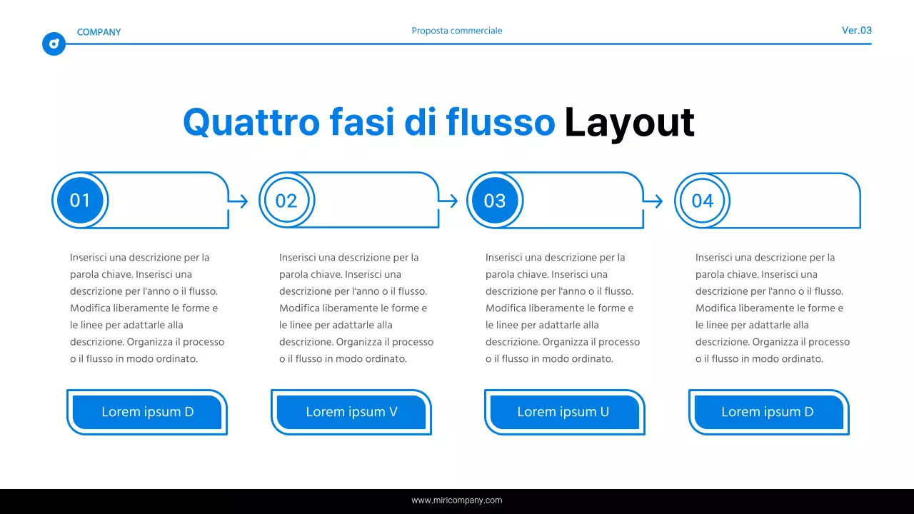 Semplice rapporto di evidenziazione del testo blu e bianco