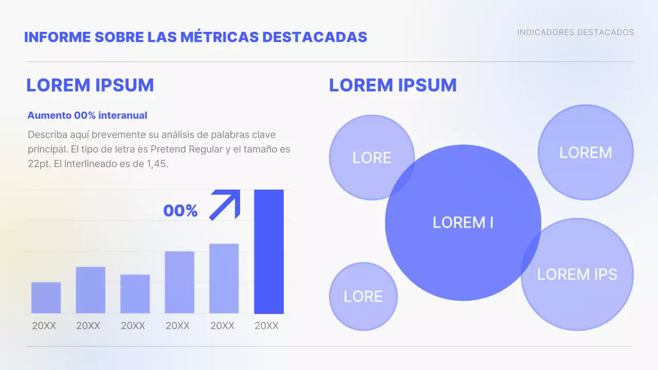 Degradado amarillo y azul Gráficos e infografías sencillos Informe conceptual de resultados