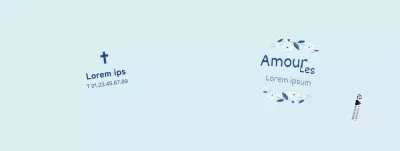 Église avec des fleurs bleu clair