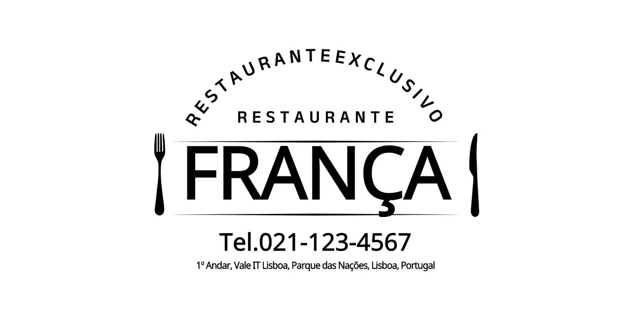 Estilo de logótipo Amble com uma combinação simples de ícones de utensílios de mesa para informações sobre restaurantes e serviço aos clientes