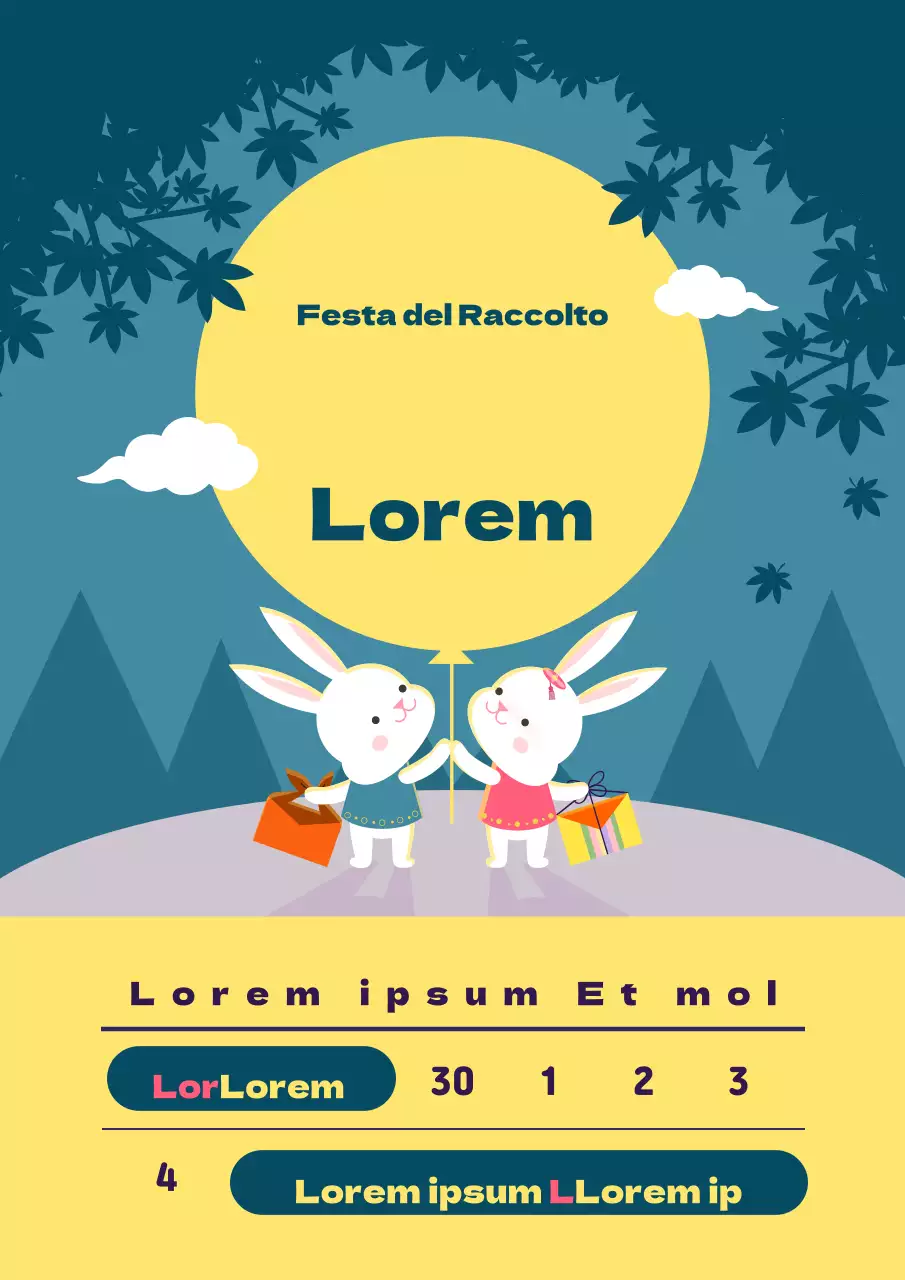 Avviso di consegna del nuovo anno con illustrazione di sfondo orientale rosso e giallo