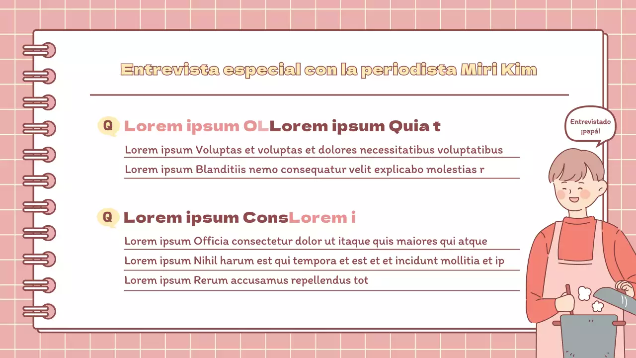 Presentación minimalista de los deberes de vacaciones de primaria en rosa y amarillo
