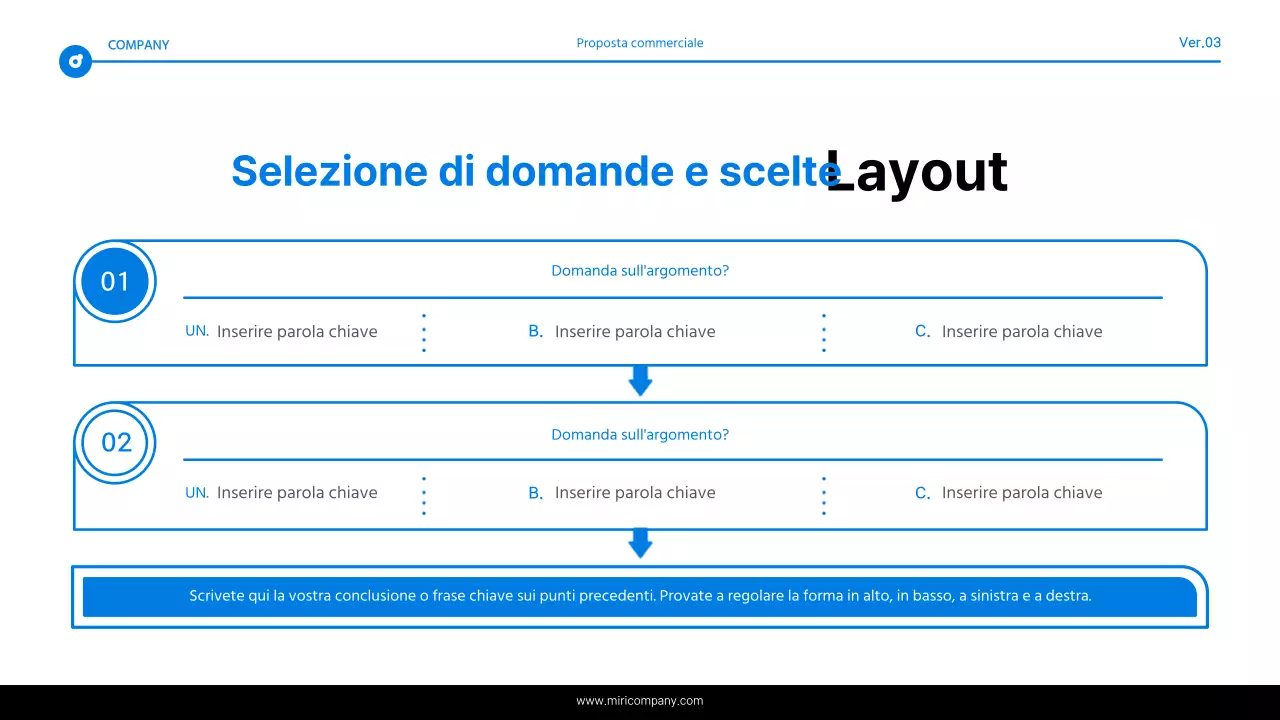 Semplice rapporto di evidenziazione del testo blu e bianco