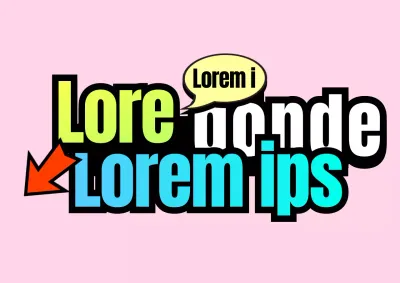 Texto guía con conceptos de degradado y flecha