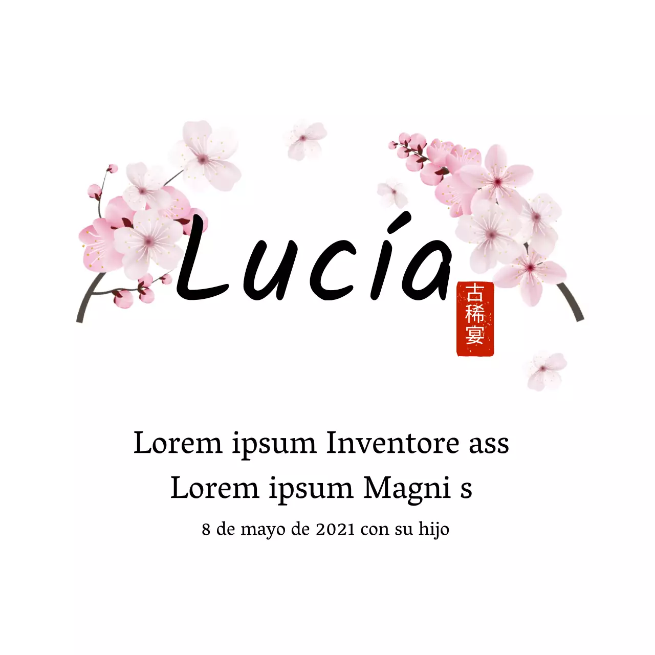 Letra blanca ilustrada resaltada Etiqueta tradicional de agradecimiento sencillo