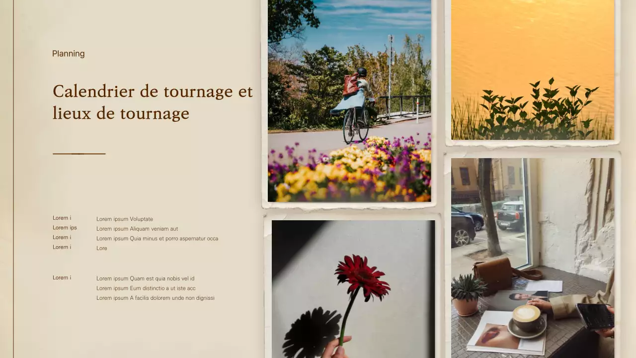 Album Scrapbooking Concept Film Proposal en Beige Brown