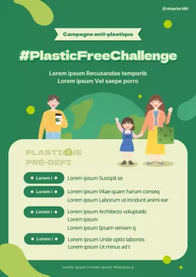Campagne "Green for Business Plastic Free Challenge" (webposter)
