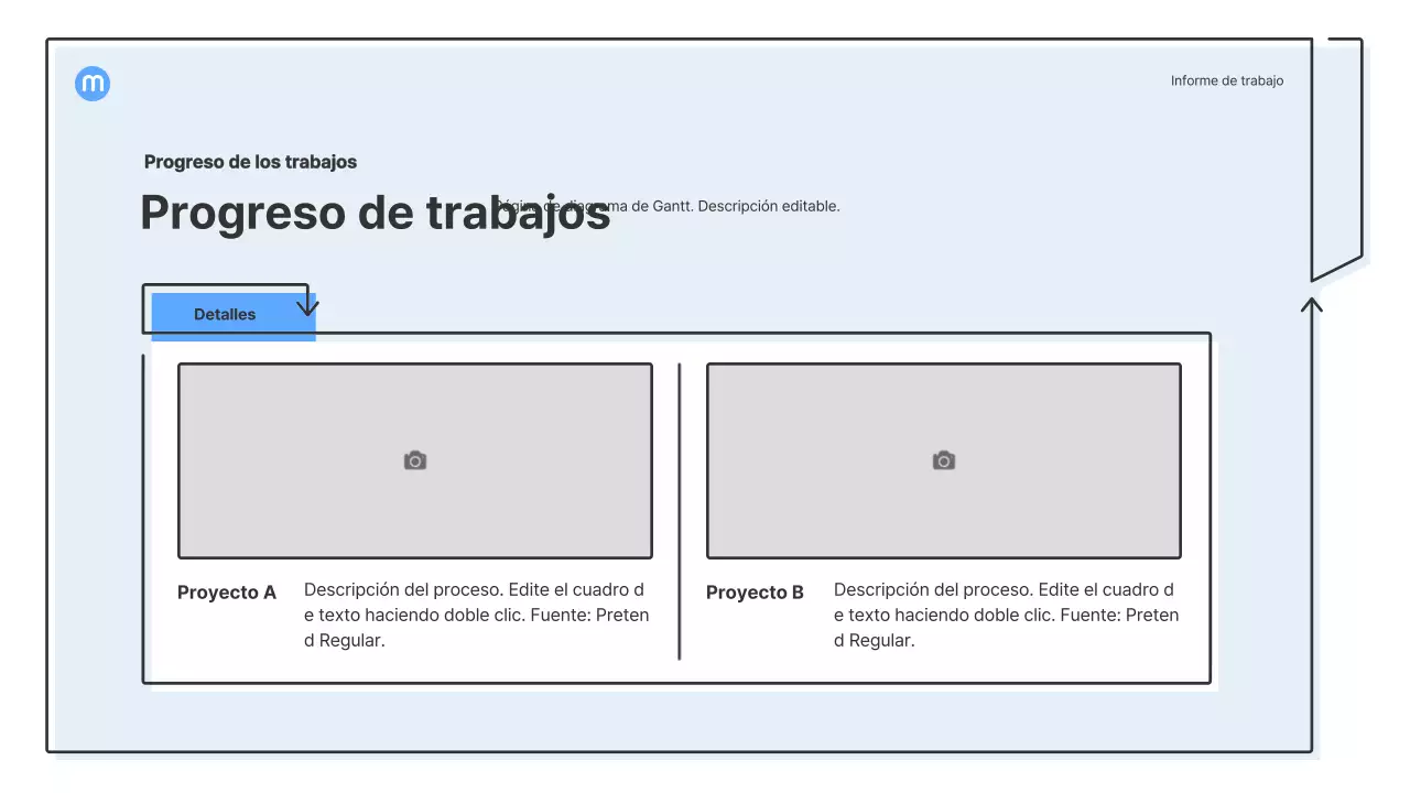 Formas de puntos con flechas azul claro kit de presentación empresarial