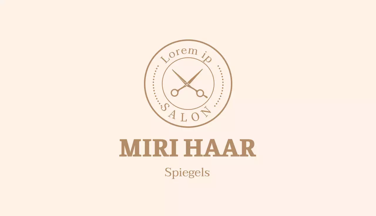 Kappers visitekaartje beige ivoor