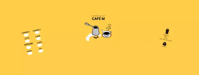 Geel geïllustreerd café checklist