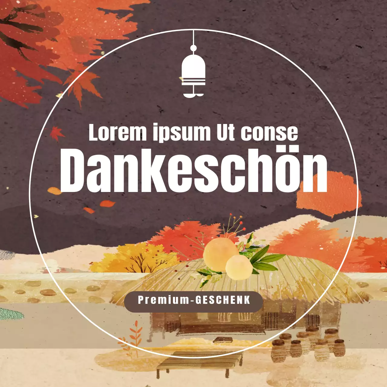 Brown Illustration Hintergrund Chuseok Danksagung