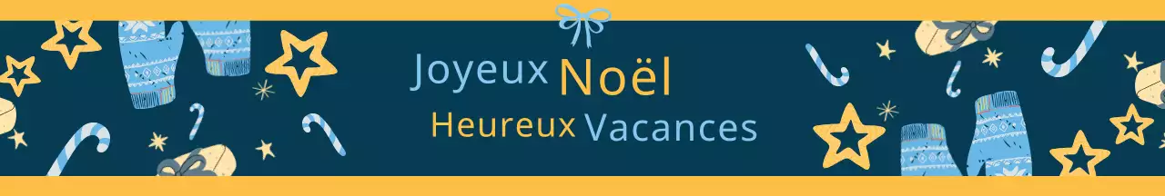 Bleu Jaune Illustration Cadeau de Noël