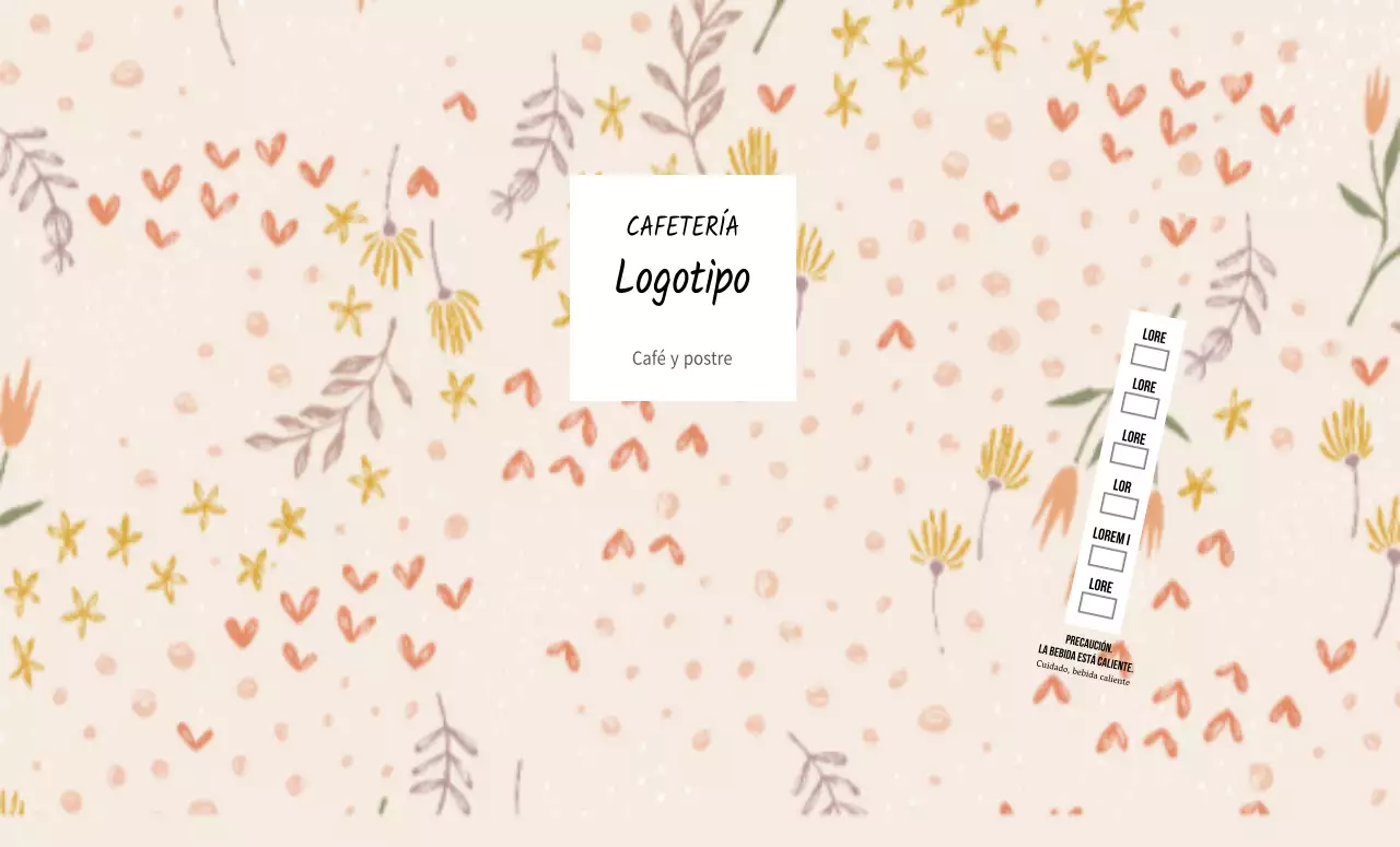 Estampado floral ilustrado beige