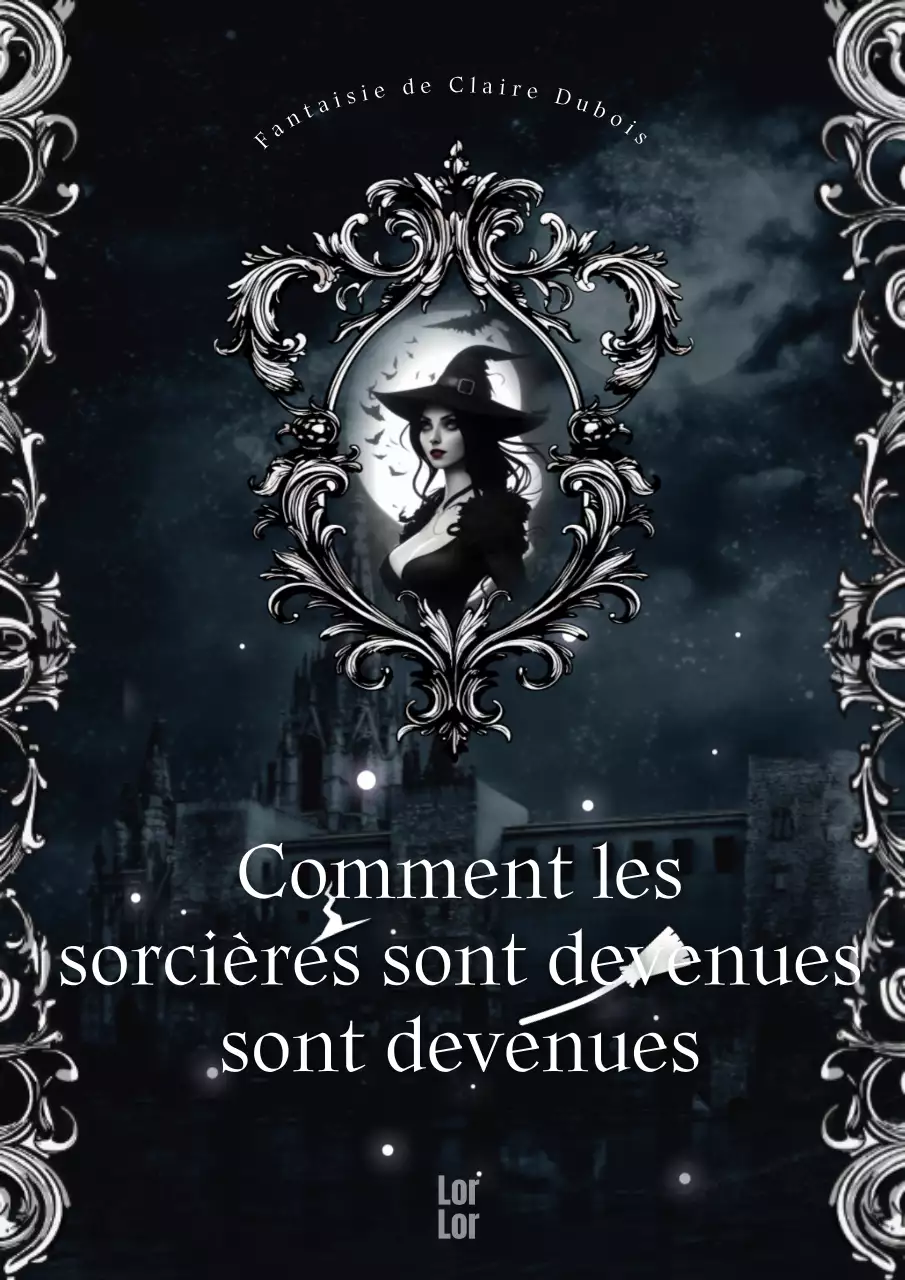 Un roman fantastique avec un magicien en noir et blanc