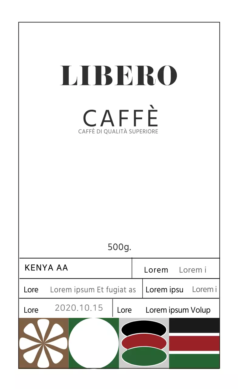 Etichette Cafe Bean 02