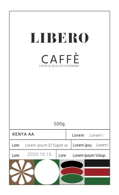 Etichette Cafe Bean 02