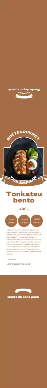 Cadre photo marron tonkatsu bento