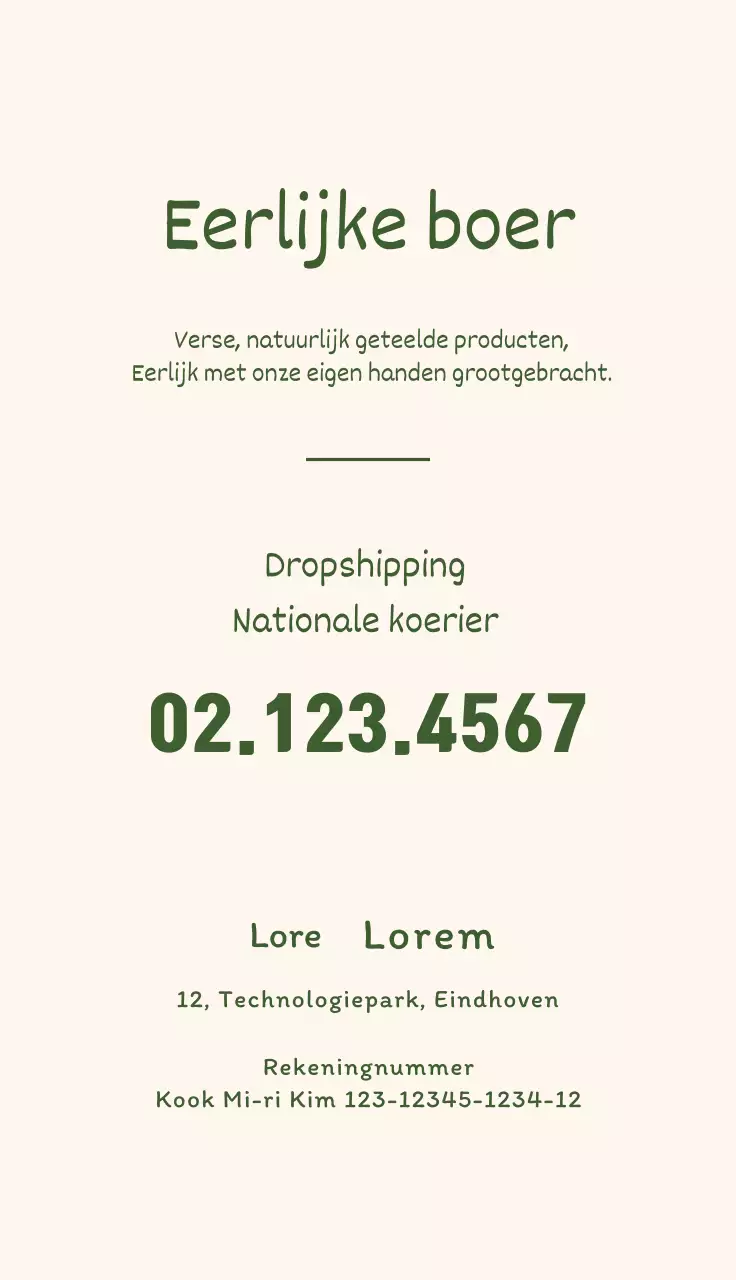 Nette boer met groene foto gemarkeerd