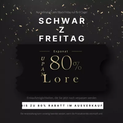 Black Friday Event-Banner in Schwarz und Gold