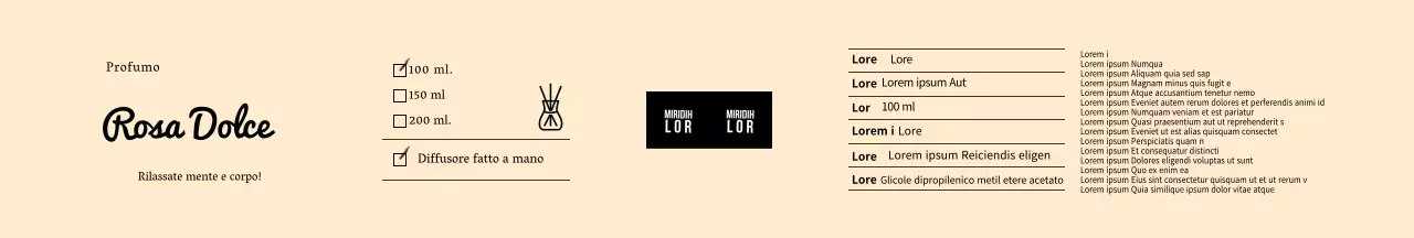 Set di diffusori semplici beige