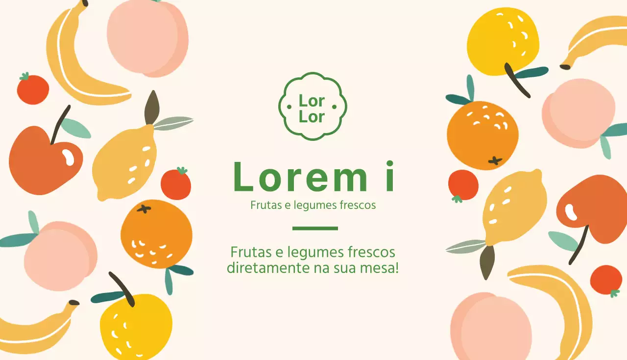 Ilustração verde fruta gira quitanda