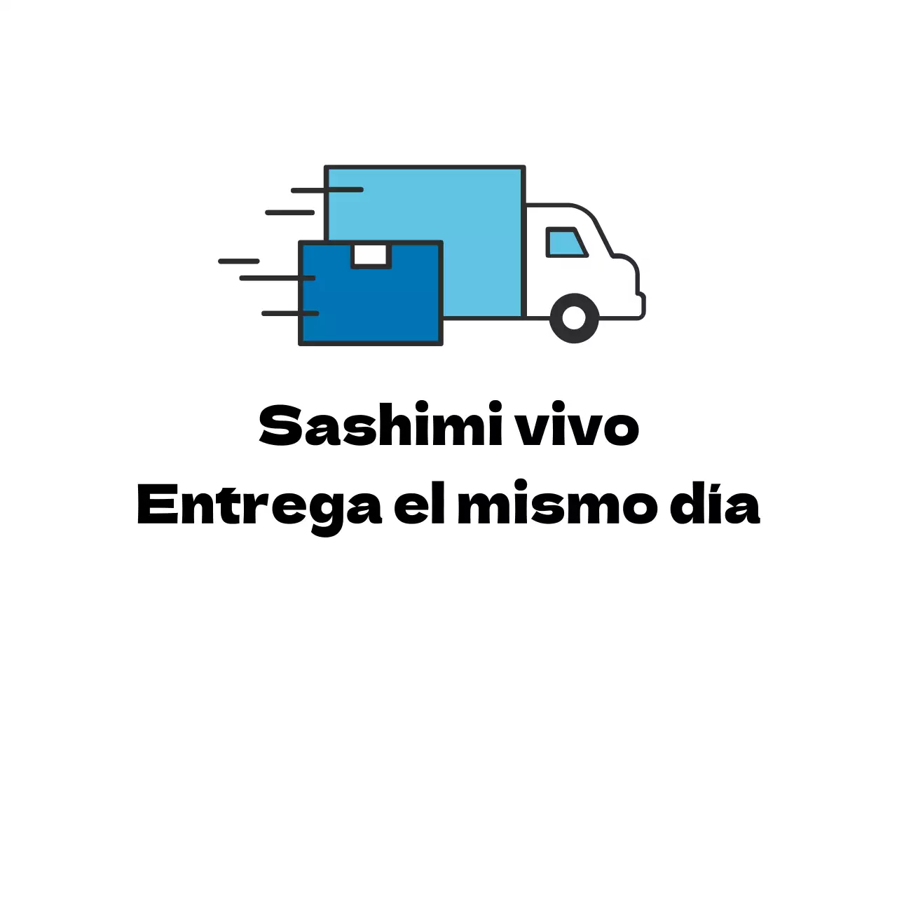 Entrega en el mismo día de sashimi de marisco