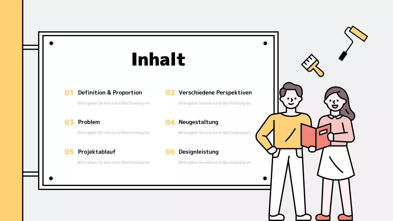 Neugestaltung niedlicher Klassenraumschilder mit gelben Akzenten