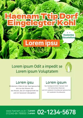 Bewerben Sie die Produkte Ihres Betriebs mit einem Foto eines Grünkohls