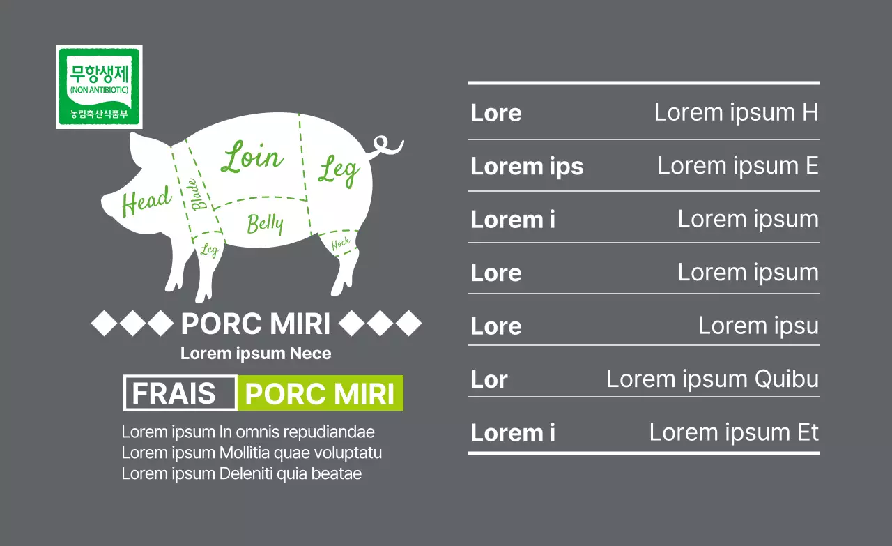 Icône partielle noire étiquettes de viande