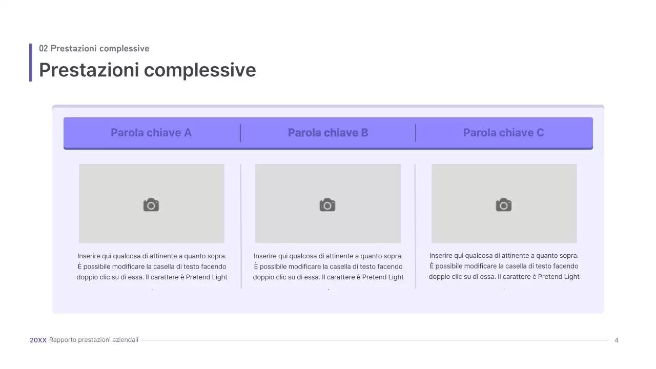 Kit di presentazione aziendale viola, concetto di interfaccia utente tridimensionale