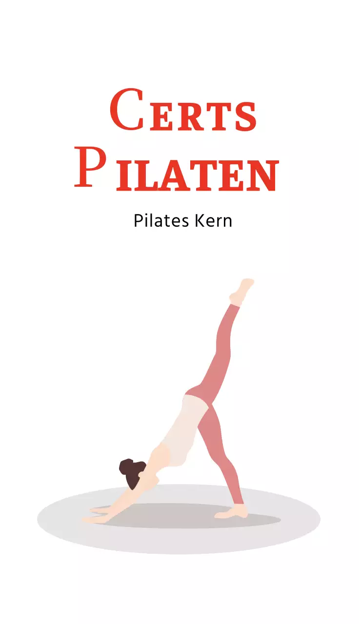 Rood geïllustreerd Pilates visitekaartje
