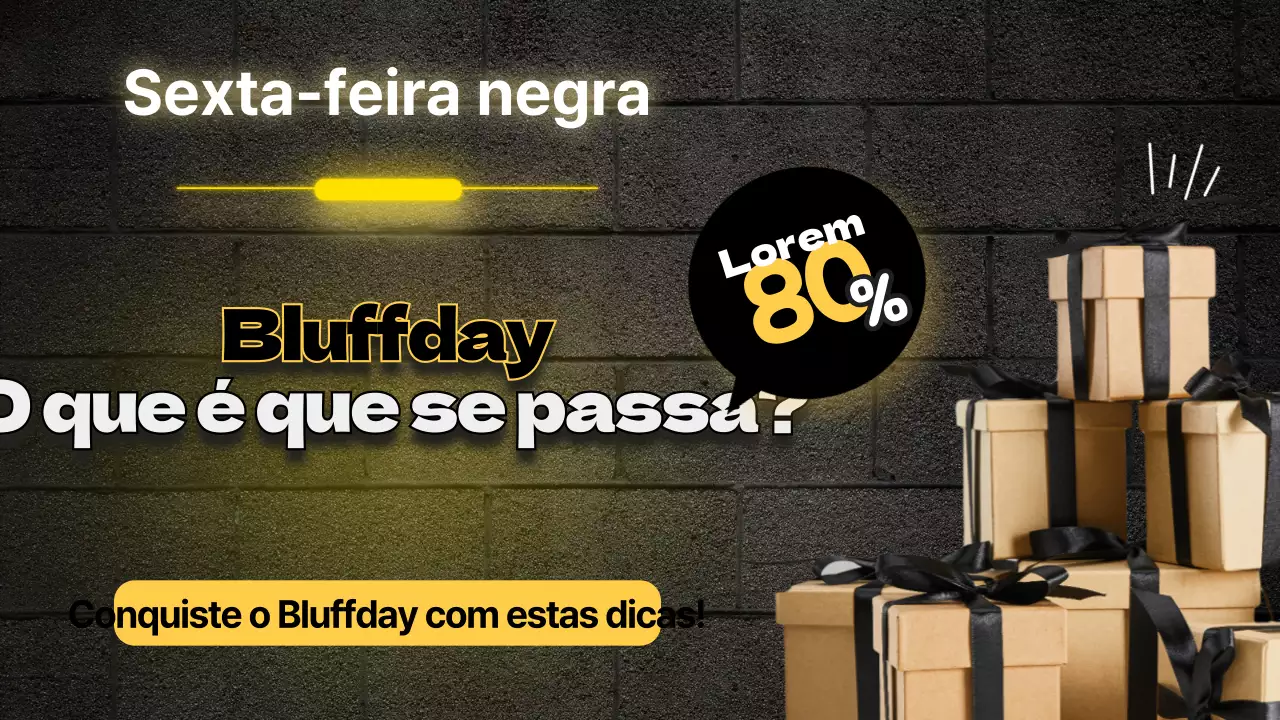 Tema da Black Friday em preto e amarelo