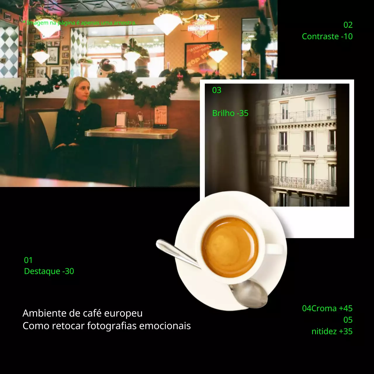 Como retocar as suas fotografias para obter um aspeto de filme vintage num fundo preto