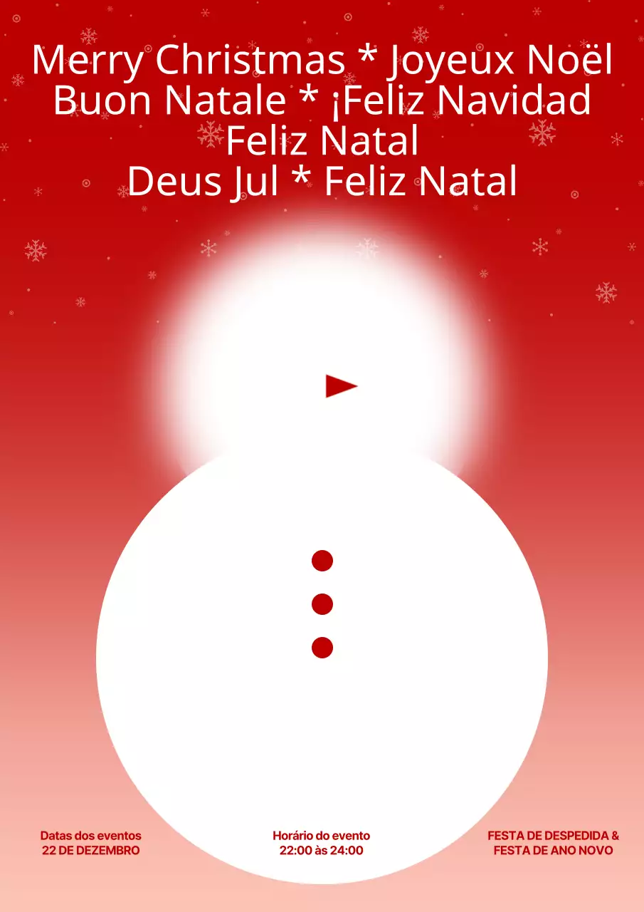 Eventos de Natal em gradientes vermelhos