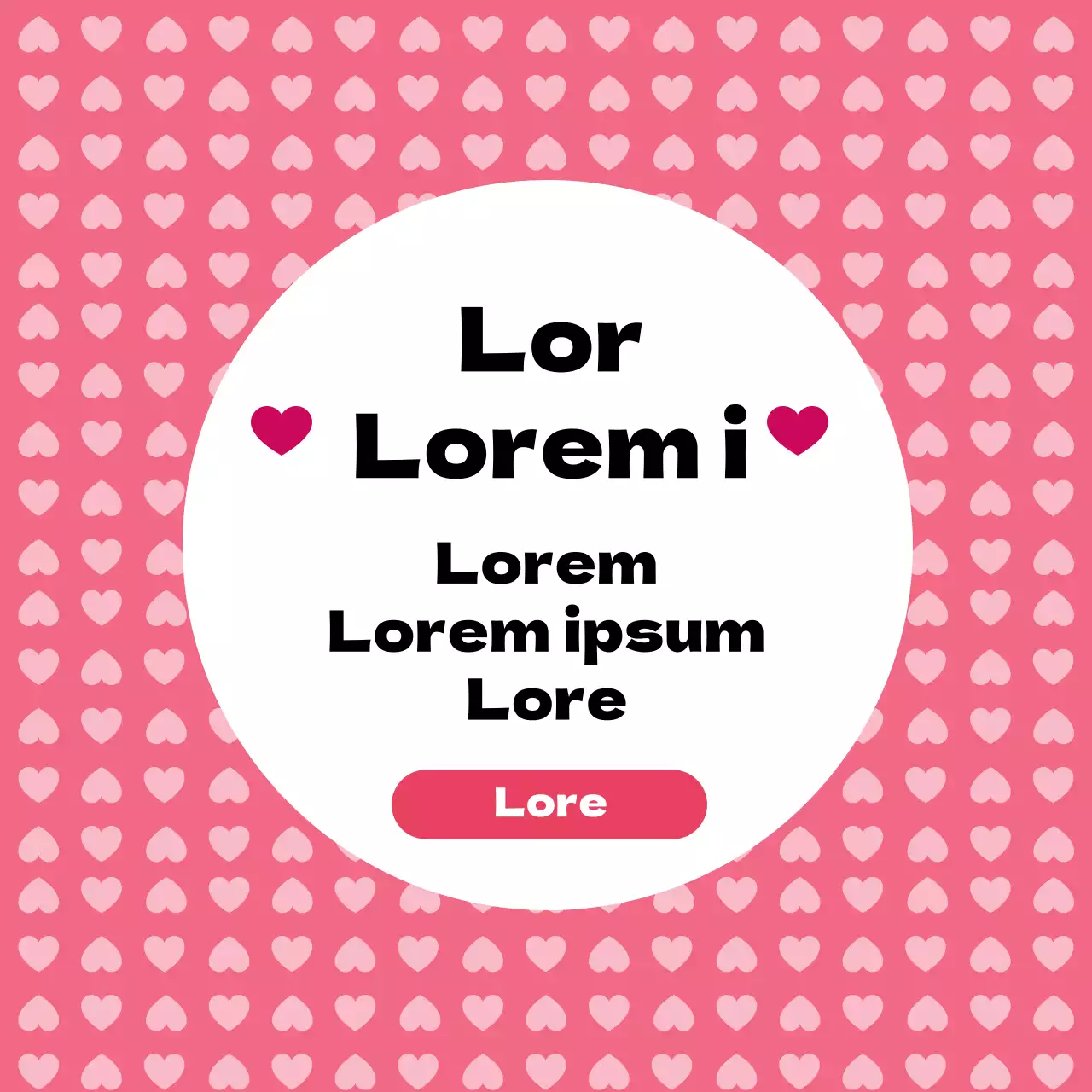 Étiquette de livraison à motif de cœur rose