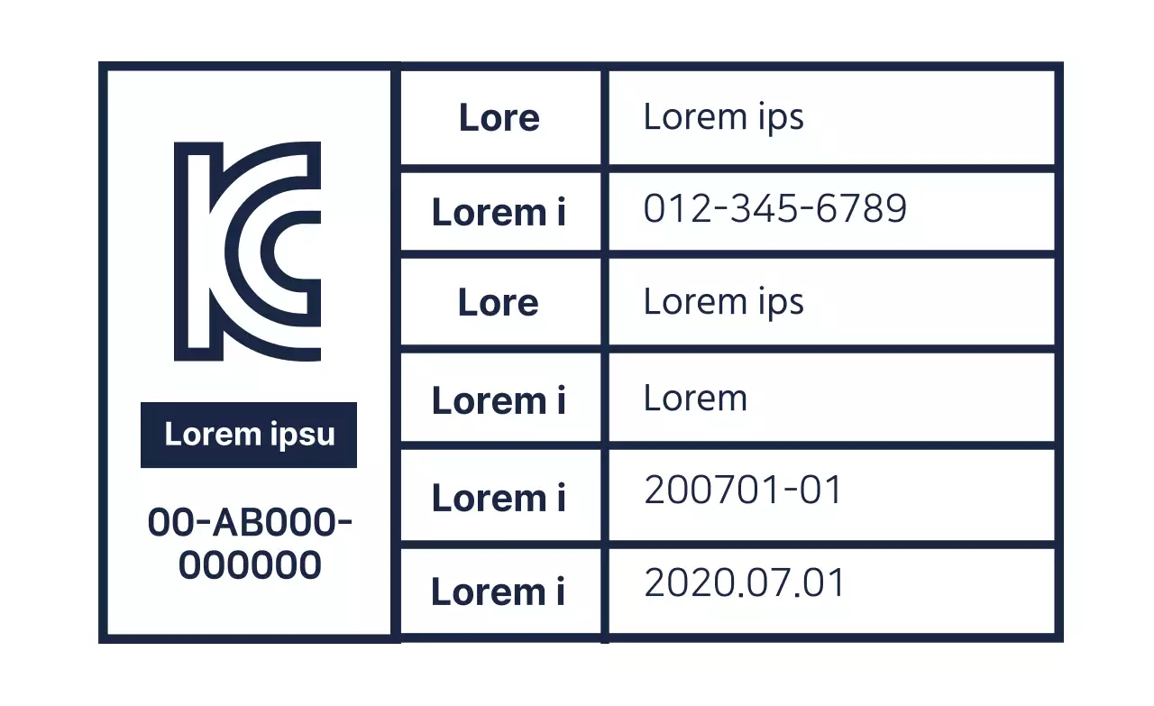 Logótipo azul-marinho Linha de certificação Etiquetas elegantes