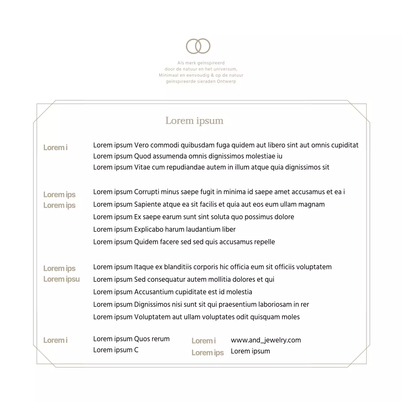 Beige Luxueuze Sieraden Koopgids Ansichtkaart