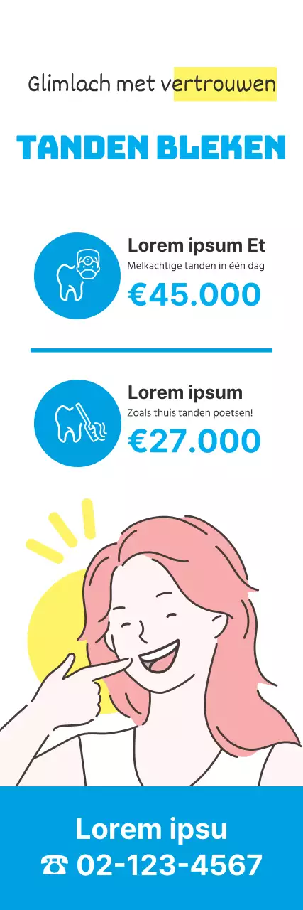 Blauwe tandarts Tanden Bleken